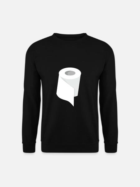 Klopapier Toiletten Papier Rolle Toilet Paper - Unisex Pullover - Schwarz
