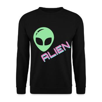 alien - Unisex Pullover - Schwarz - Vorne - Alina (178cm) & Michal (187cm)