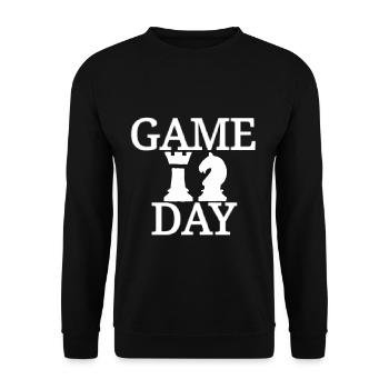 Jeu d'échecs Day Chess - Sweat-shirt Unisexe - noir - Devant - Alina (178cm) & Michal (187cm)