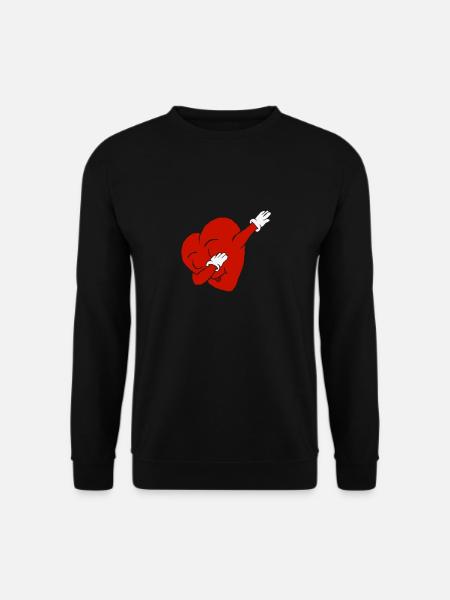 dabbendes heart, dabbing heart - Unisex Sweatshirt - black