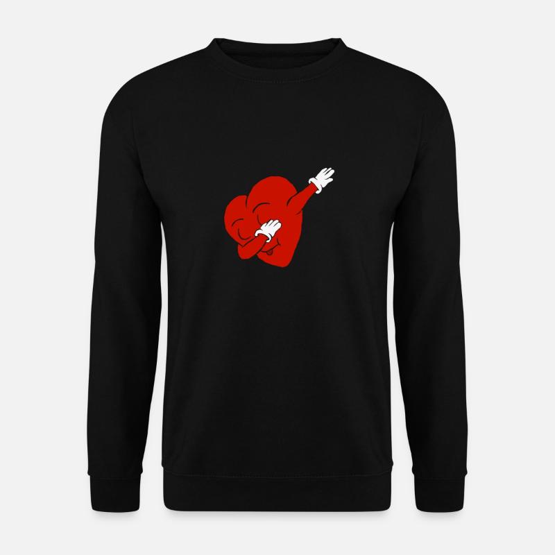 dabbendes heart, dabbing heart - Unisex Sweatshirt - black