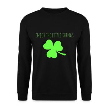 profiter des petites choses - Sweat-shirt Unisexe - noir - Devant - Alina (178cm) & Michal (187cm)