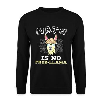 Alpaca Shirt With A Math Illustration Of Alpaca - Unisex Sweatshirt - black - Front - Alina (178cm) & Michal (187cm)