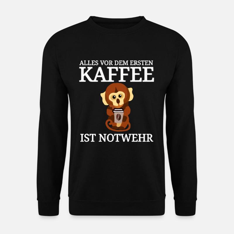 lustiger Kaffee Spruch Käffchen - Unisex Pullover - Schwarz