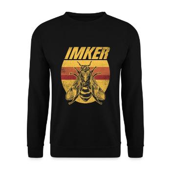 BEEKEEPER BEEKEEP BEEKEEPING HONEY GIFT - Unisex Sweatshirt - black - Front - Alina (178cm) & Michal (187cm)