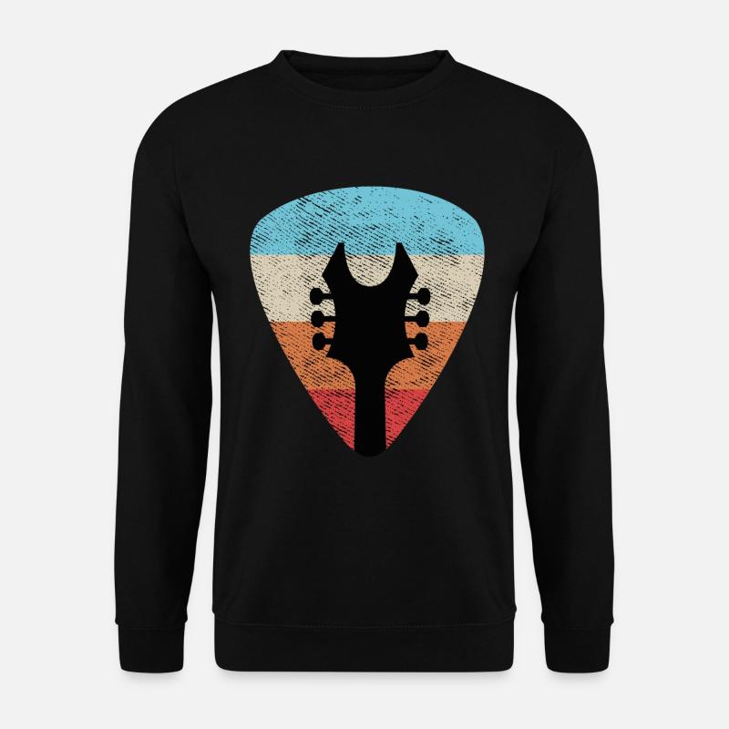 Retro guitar plectrum - Unisex Sweatshirt - black