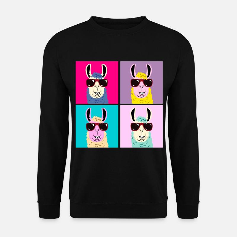 Llama - Unisex Pullover - Schwarz