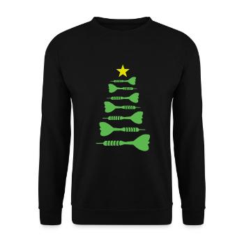 Christmas Fléchettes De Noël Fléchettes Xmas Dart - Sweat-shirt Unisexe - noir - Devant - Alina (178cm) & Michal (187cm)