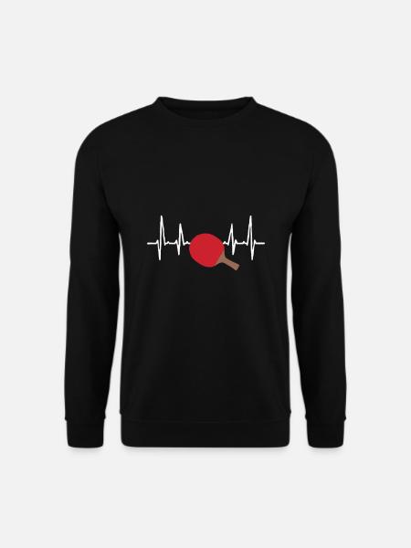 Table tennis heartbeat - Unisex Sweatshirt - black