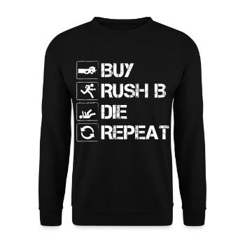 cs Gamer go Insider Gift - Unisex Sweatshirt - black - Front - Alina (178cm) & Michal (187cm)