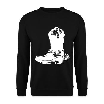 Cowboy boots - Unisex Sweatshirt - black - Front - Alina (178cm) & Michal (187cm)