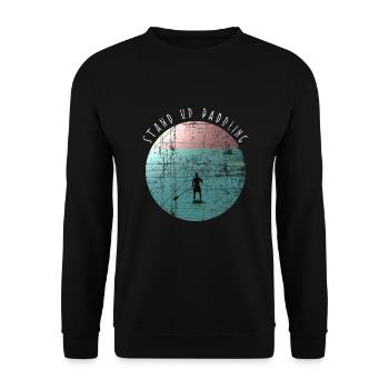 Stand up Paddling | used Look - Sweat-shirt Unisexe - noir - Devant - Alina (178cm) & Michal (187cm)