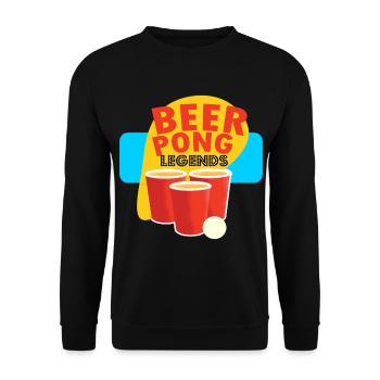 Beerpong - Unisex Pullover - Schwarz - Vorne - Alina (178cm) & Michal (187cm)