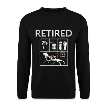 retirement - Unisex Sweatshirt - black - Front - Alina (178cm) & Michal (187cm)