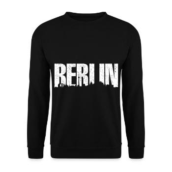 Berlin Skyline Patriotic - Unisex Pullover - Schwarz - Vorne - Alina (178cm) & Michal (187cm)