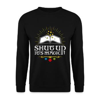 Shut up It's magic ! - Sweat-shirt Unisexe - noir - Devant - Alina (178cm) & Michal (187cm)