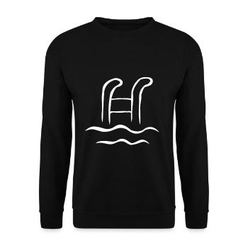 Swimming pool outdoor pool indoor pool lifeguard gift - Unisex Sweatshirt - black - Front - Alina (178cm) & Michal (187cm)