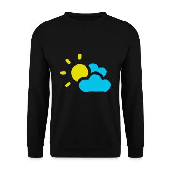 Cloudy sun clouds sky summer spring - Unisex Sweatshirt - black - Front - Alina (178cm) & Michal (187cm)