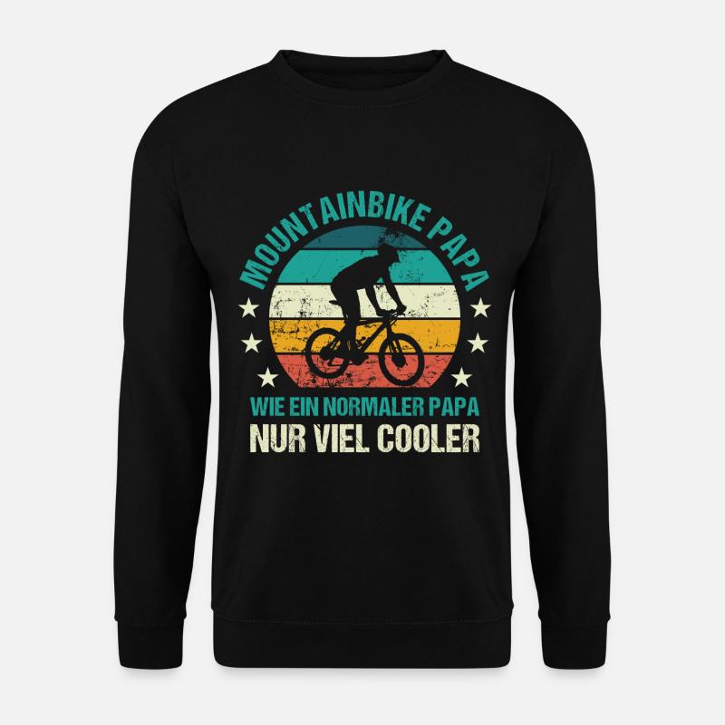 Mountainbike Papa Vater Geschenk - Unisex Pullover - Schwarz