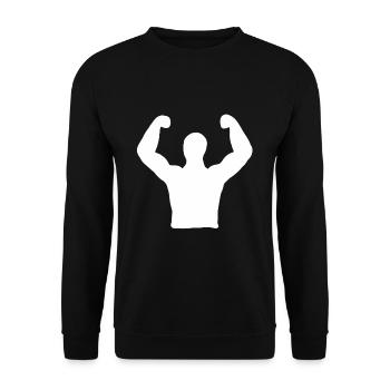 Sport Sieg Gewinner Fitness Bodybuilding Geschenk - Unisex Sweatshirt - black - Front - Alina (178cm) & Michal (187cm)