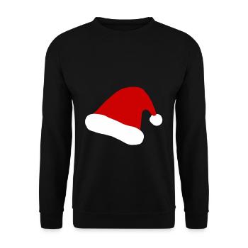 Christmas hat Christmas XMas Christmas X-Mas - Unisex Sweatshirt - black - Front - Alina (178cm) & Michal (187cm)