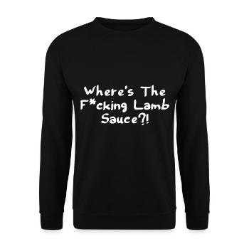 Wo ist die Lamm Soße?! Gordon Ramsay Hells Kitchen - Unisex Pullover - Schwarz - Vorne - Alina (178cm) & Michal (187cm)