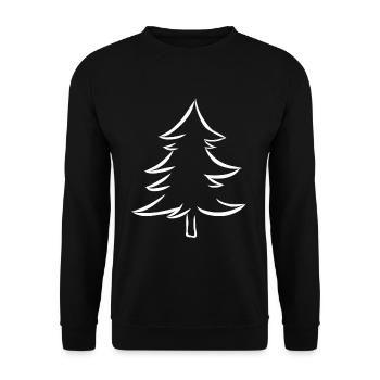 Fir tree Fir tree Christmas tree Christmas - Unisex Sweatshirt - black - Front - Alina (178cm) & Michal (187cm)