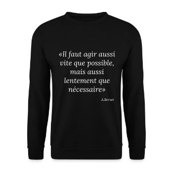Alain Berset T-Shirt Spruch Fanshirt - Unisex Pullover - Schwarz - Vorne - Alina (178cm) & Michal (187cm)