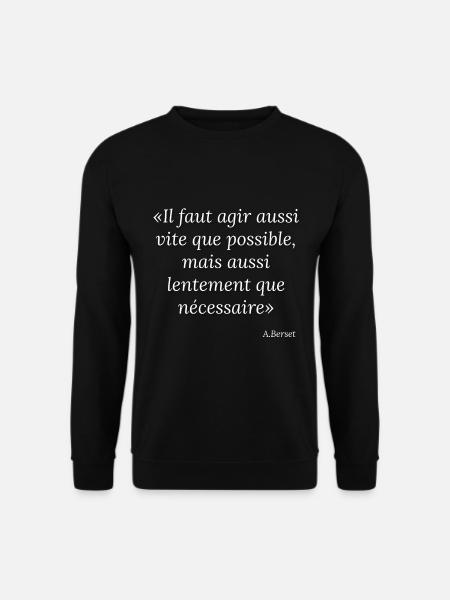 Alain Berset T-Shirt Spruch Fanshirt - Unisex Pullover - Schwarz