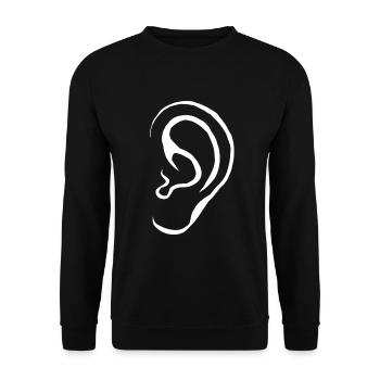 Ear listening gift - Unisex Sweatshirt - black - Front - Alina (178cm) & Michal (187cm)