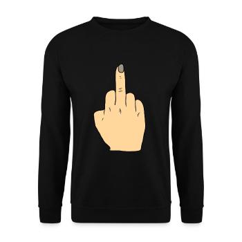 Cadeau du majeur - Sweat-shirt Unisexe - noir - Devant - Alina (178cm) & Michal (187cm)