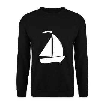 Sailboat sailor sailing ship boat ship gift - Unisex Sweatshirt - black - Front - Alina (178cm) & Michal (187cm)