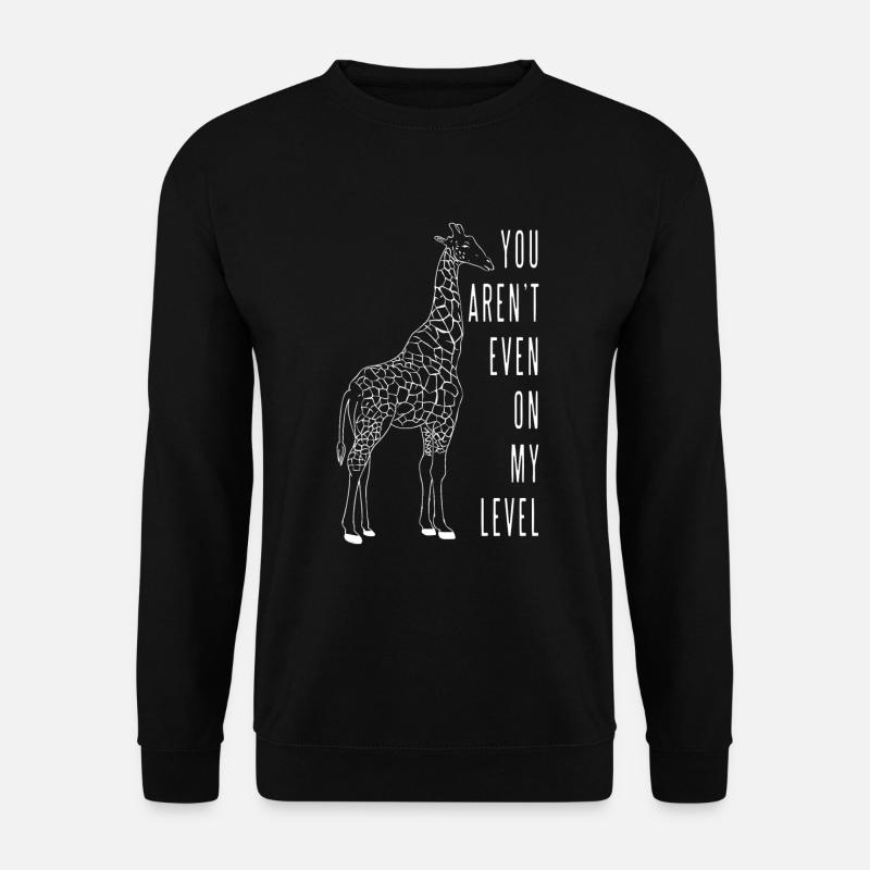 Giraffe Level Funny Gift Safari - Unisex Pullover - Schwarz