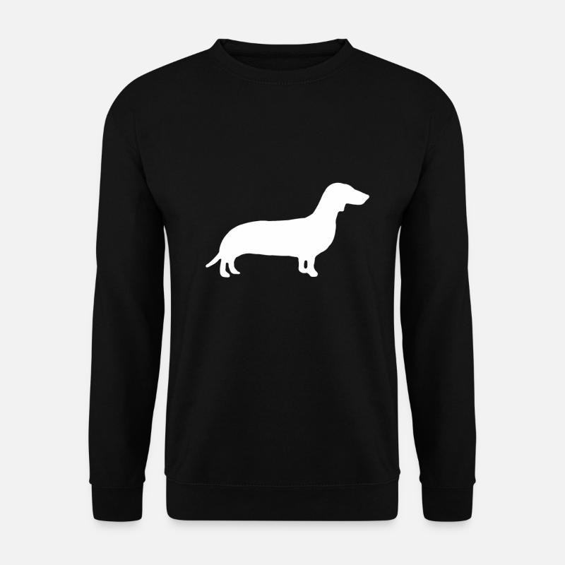 Hund Hunde Dackel Dog Haustier Süß Geschenk - Unisex Pullover - Schwarz