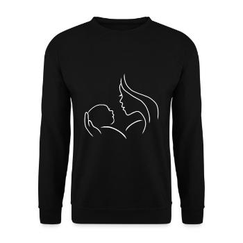 Mom baby pregnancy pregnant pregnant woman - Unisex Sweatshirt - black - Front - Alina (178cm) & Michal (187cm)