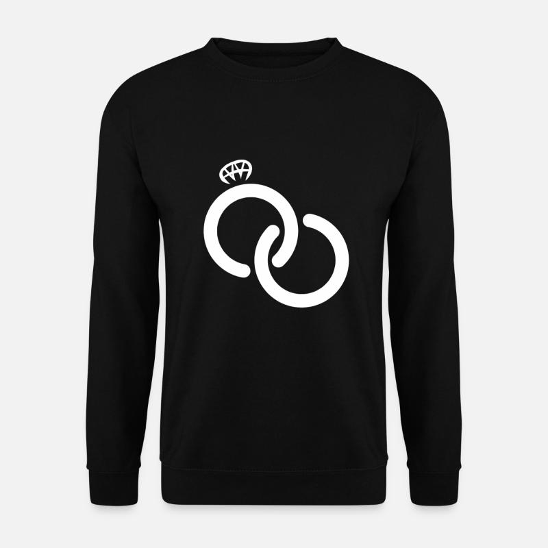 Eheringe Ehe Ringe Ring heiraten Hochzeit Heirat - Unisex Pullover - Schwarz