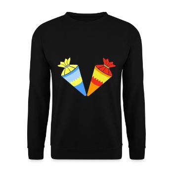 Cône scolaire cône scolaire inscription scolaire cône de sucre - Sweat-shirt Unisexe - noir - Devant - Alina (178cm) & Michal (187cm)