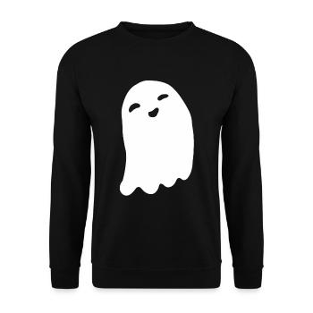 Ghost ghost costume ghost ghost halloween - Unisex Sweatshirt - black - Front - Alina (178cm) & Michal (187cm)