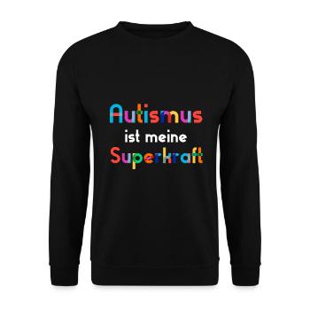 Autismus - Unisex Pullover - Schwarz - Vorne - Alina (178cm) & Michal (187cm)