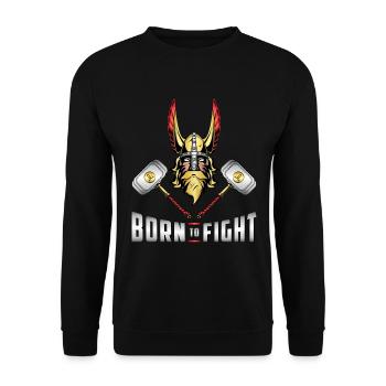 Wikinger Odin Walhalla Krieger Thor Geschenkidee - Unisex Pullover - Schwarz - Vorne - Alina (178cm) & Michal (187cm)