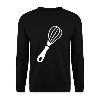 Schneebesen Hobbykoch kochen backen Küche Geschenk - Unisex Pullover - Schwarz - Vorne - Alina (178cm) & Michal (187cm)