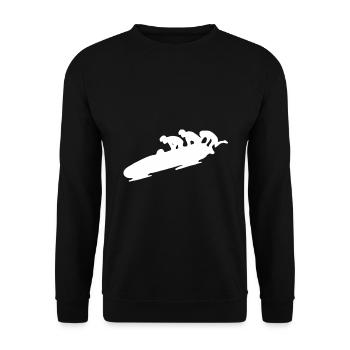 4er Bob Bobsport Rennbob Wintersport Winter Sport - Sweat-shirt Unisexe - noir - Devant - Alina (178cm) & Michal (187cm)