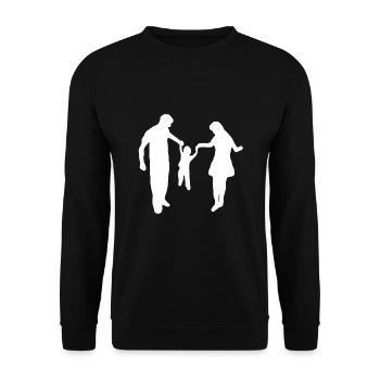 Famille fils père mère fils fille papa maman - Sweat-shirt Unisexe - noir - Devant - Alina (178cm) & Michal (187cm)