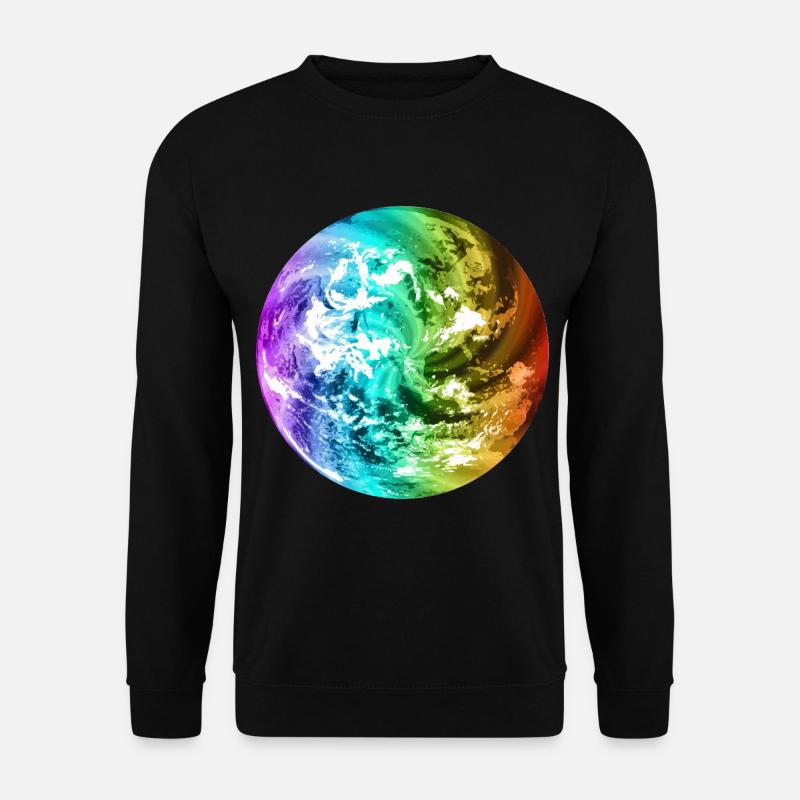 Bunter Globus Weltkugel Erde Bunte Erdkugel - Unisex Pullover - Schwarz