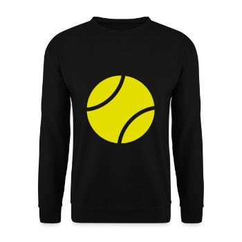 Tennis Ball Ball Sport Tennis Gift Ball Sport - Unisex Sweatshirt - black - Front - Alina (178cm) & Michal (187cm)