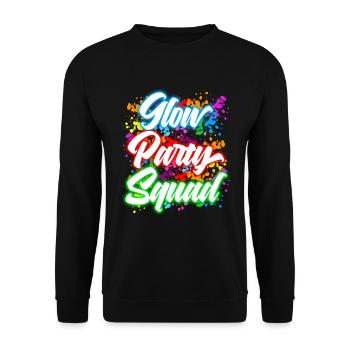 Freundschaft Ziele Glow Party Squad Neon Bright - Unisex Pullover - Schwarz - Vorne - Alina (178cm) & Michal (187cm)
