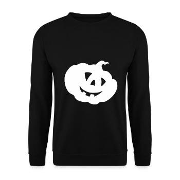 Halloween Gift Pumpkin Costume Pumpkin Pumpkin - Unisex Sweatshirt - black - Front - Alina (178cm) & Michal (187cm)