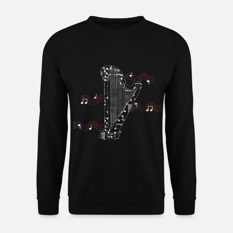Harp String Instrument Musical - Unisex Sweatshirt - black