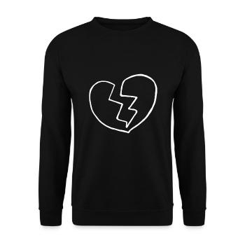 Breakup gift Broken heart hurts love - Unisex Sweatshirt - black - Front - Alina (178cm) & Michal (187cm)
