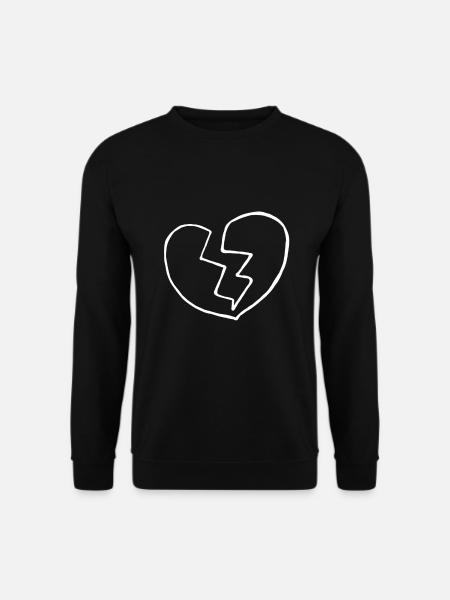 Breakup gift Broken heart hurts love - Unisex Sweatshirt - black